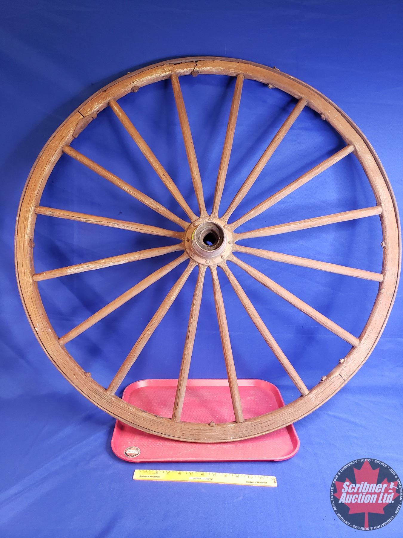 Antique Steel Wagon Wheel Wood Spoke (38