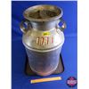 Image 2 : Painted Cream Can w/Lid (23"H x 13"Dia) (SEE PICS!)