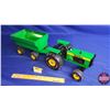 Image 2 : TONKA Tractor & Wagon (6"H x 22"L x 7"D) (SEE PICS!)