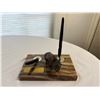 Image 1 : Marble like pen holder with bison