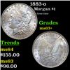 Image 1 : 1883-o Morgan Dollar $1 Grades Select+ Unc