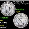 Image 1 : 1917-p Ty I Standing Liberty Quarter 25c Grades vg+