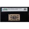 Image 2 : US Fractional Currency 10c Third Issue fr-1255 Washington Bust Green Reverse Graded vf35 BY PMG