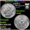 Image 1 : ***Auction Highlight*** 1894-o Morgan Dollar $1 Graded Select Unc By USCG (fc)