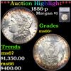 ***Auction Highlight*** 1886-p Morgan Dollar $1 Graded ms66+ By SEGS (fc)
