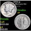 Image 1 : 1921-p Mercury Dime 10c Grades g+