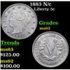 Image 1 : 1883 N/c Liberty Nickel 5c Grades Select Unc