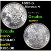 Image 1 : 1885-o Morgan Dollar $1 Grades Choice+ Unc