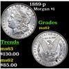 Image 1 : 1889-p Morgan Dollar $1 Grades Select Unc