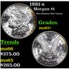 Image 1 : 1881-s Morgan Dollar $1 Grades GEM+ Unc