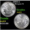 Image 1 : 1885-o Morgan Dollar $1 Grades Choice Unc