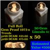 Image 1 : Proof Lincoln 1c roll, 1973-s 50 pcs