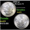 Image 1 : 1881-p Morgan Dollar $1 Grades GEM Unc