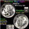 Image 1 : ***Auction Highlight*** 1942-s Mercury Dime 10c Graded ms67+ fsb By SEGS (fc)