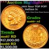 ***Auction Highlight*** 1905 Indian Cent Near TOP POP! 1c Graded ms66+ rd By SEGS (fc)