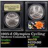 Image 1 : 1995-d Olympics Cycling Modern Commem Dollar $1 Graded ms69+ By USCG