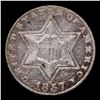 Image 2 : 1857 Three Cent Silver 3cs Grades Select AU
