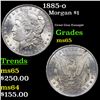 Image 1 : 1885-o Morgan Dollar $1 Grades GEM Unc
