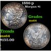 Image 1 : 1886-p Morgan Dollar $1 Grades Choice Unc