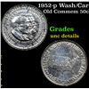 Image 1 : 1952-p Wash/Car Old Commem Half Dollar 50c Grades Unc Details