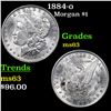 Image 1 : 1884-o Morgan Dollar $1 Grades Select Unc