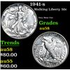 1941-s Walking Liberty Half Dollar 50c Grades Choice AU/BU Slider