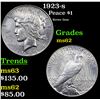 Image 1 : 1923-s Peace Dollar $1 Grades Select Unc