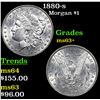 Image 1 : 1880-s Morgan Dollar $1 Grades Select+ Unc