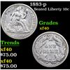 Image 1 : 1883-p Seated Liberty Dime 10c Grades xf
