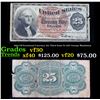 Image 1 : 1863 US Fractional Currency 25c Third Issue fr-1307 George Washinton Grades vf++