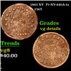 1863 NY Civil War Token  Fr-NY-440A-1a 1c Grades vg details