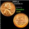 1931-p Lincoln Cent 1c Grades Choice AU/BU Slider