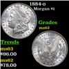 Image 1 : 1884-o Morgan Dollar $1 Grades Select Unc