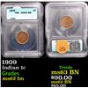 Image 1 : 1909 Indian Cent 1c Graded ms62 bn By ICG