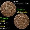 Image 1 : 1826 Coronet Head Large Cent 1c Grades VF Details