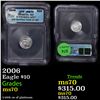 Image 1 : 2006 Platinum Eagle $10 Graded ms70 By ICG