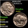 Image 1 : 1938-d/d Buffalo Nickel 5c Grades GEM++ Unc