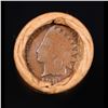 Image 3 : Mixed small cents 1c orig shotgun roll, 1918-d Wheat Cent, 1898 Indian Cent other end, Brinks Wrappe