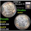 Image 1 : 1886-p Morgan Dollar $1 Graded ms64+ By SEGS