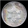 Image 2 : ***Auction Highlight*** 1852 Three Cent Silver 3cs Graded ms64+ By SEGS (fc)