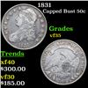 1831 Capped Bust Half Dollar 50c Grades vf++