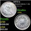 Image 1 : 1872-s Seated Liberty Half Dime 1/2 10c Grades vf++