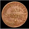 Image 2 : (1863) One Country Civil War Token 1c Grades vf++