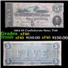 Image 1 : 1864 $5 Confederate Note, T-69 Grades xf