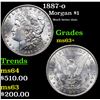 Image 1 : 1887-o Morgan Dollar $1 Grades Select+ Unc