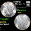 Image 1 : 1880-p Morgan Dollar $1 Grades GEM Unc By SEGS