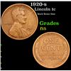 1920-s Lincoln Cent 1c Grades f+
