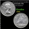 1957 Canada 10 Cents 10c KM-51 Grades vf+