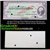 No Date Vintage First National Bank Of Chicago $20 Specimen Travelers check George Washington Grades