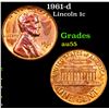 1961-d Lincoln Cent 1c Grades Choice AU